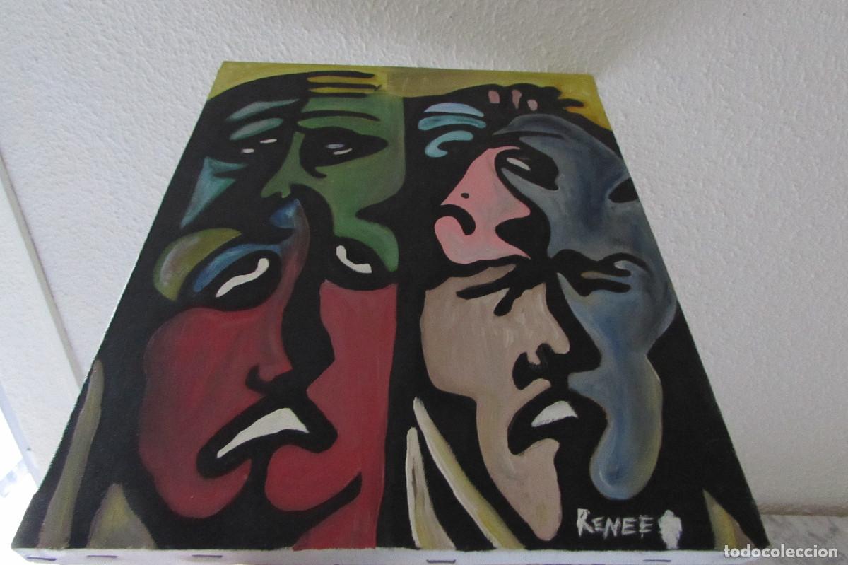 Otros Objetos de Arte: PINTURA ABSTRACTA FIRMA RENEE