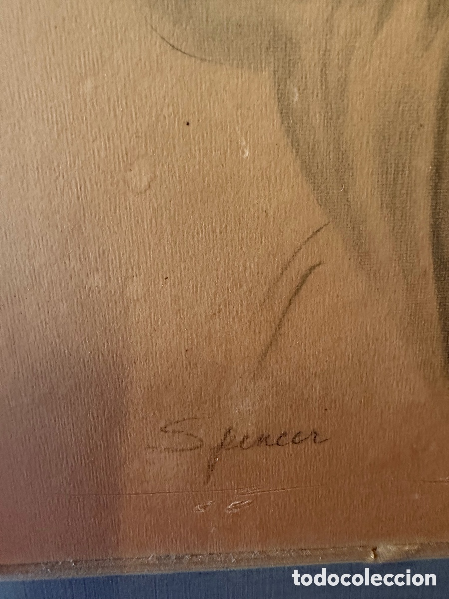 Otros objetos de arte: Dibujo antiguo Spencer Maternidad - Foto 3