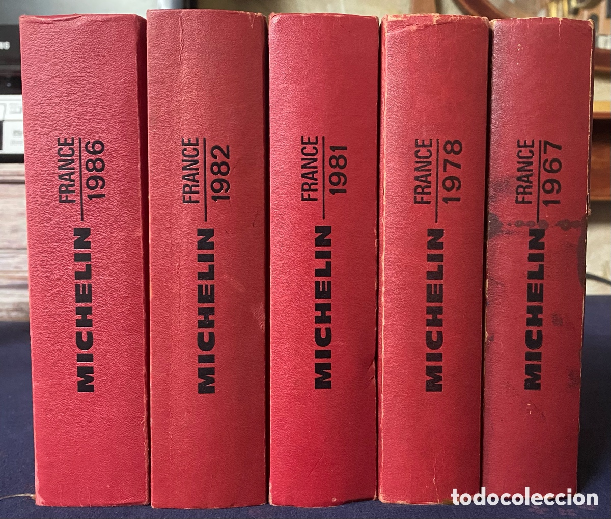 Otros Objetos de Arte: 5 Gu&iacute;as Michelin (1967-78-81-82-86) Frances