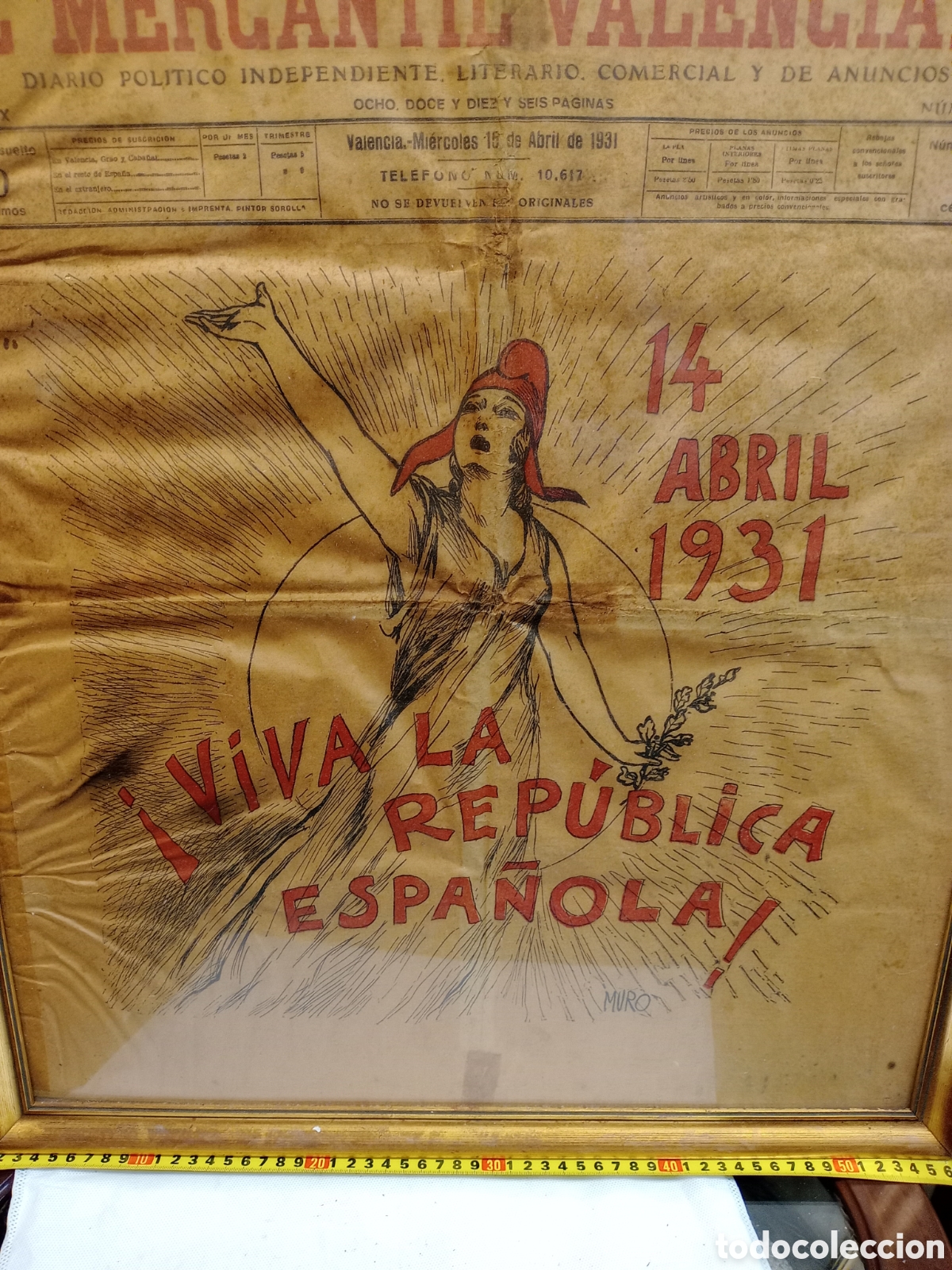 Otros objetos de arte: Portada de El mercantil Valenciano - Foto 2