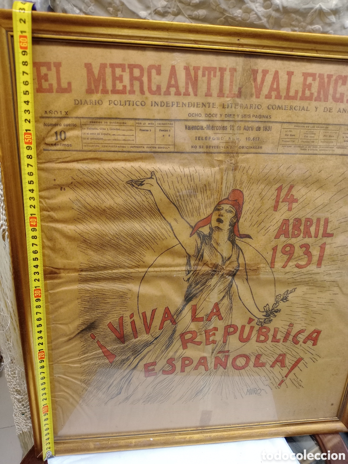 Otros objetos de arte: Portada de El mercantil Valenciano - Foto 3
