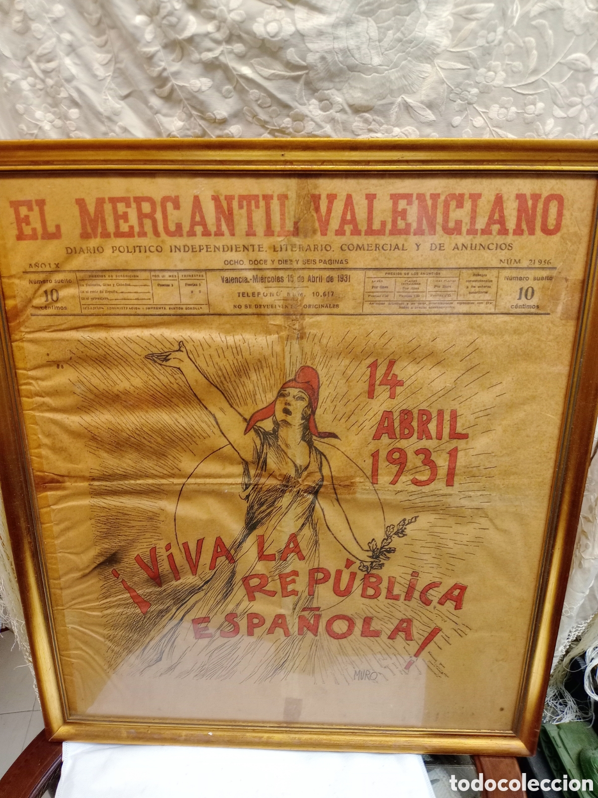 Otros objetos de arte: Portada de El mercantil Valenciano - Foto 5