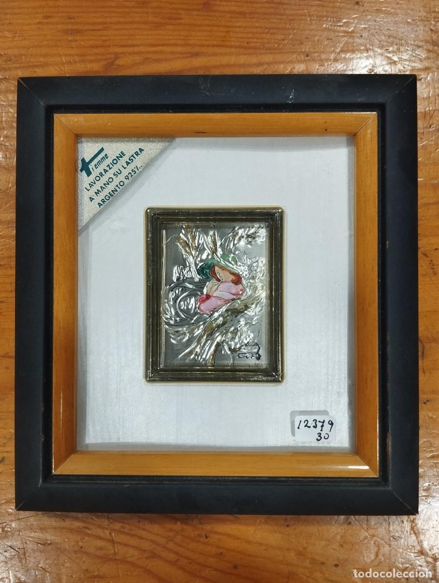 Otros Objetos de Arte: CUADRO TI EMME ELABORADO A MANO CON ESMALTE Y PLATA DE LEY.