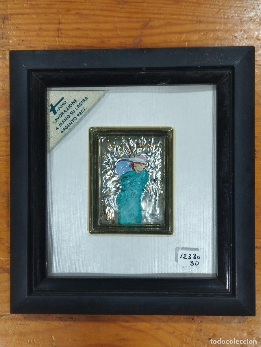 Otros Objetos de Arte: CUADRO TI EMME ELABORADO A MANO CON ESMALTE Y PLATA DE LEY.