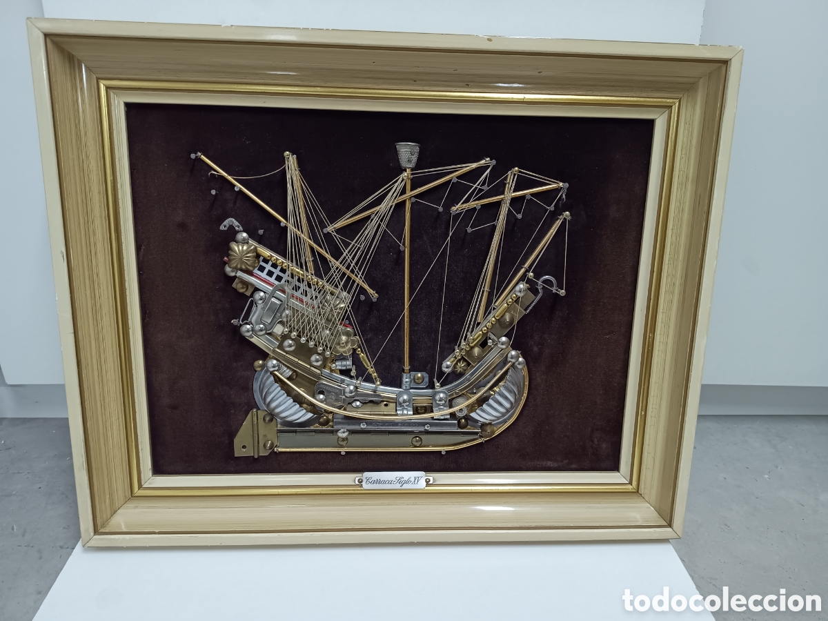 Art: CUADRO CARRACA SIGLO XV CON PIEZAS RECICLADAS - 48x38cm