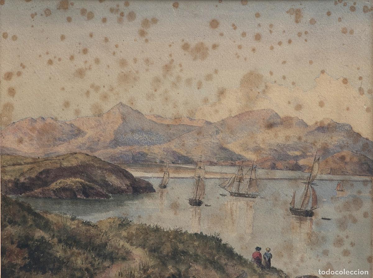 Arte: Acuarela - Paisaje con barcos