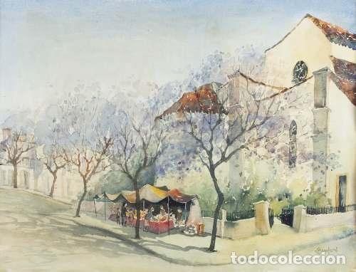 Otros Objetos de Arte: Acuarela - 'Paisaje'