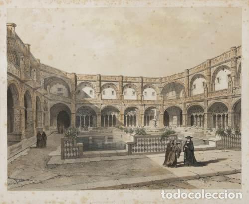 Arte: Dos grabados: 'Claustro del Convento de Belem'; 'Lisboa desde la Quinta da Torrinha Val de Pereiro'