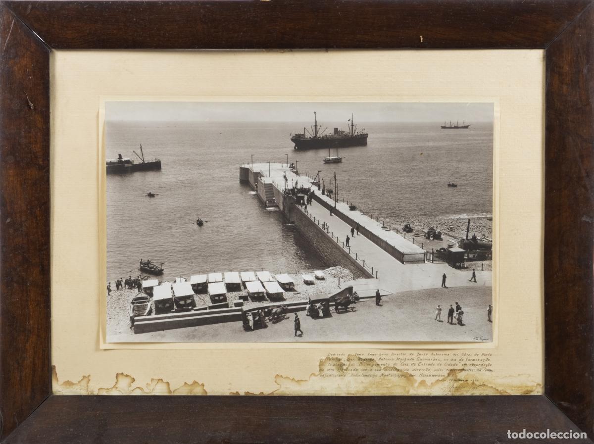 Art: Fotograf&iacute;a - Muelle a la entrada de la ciudad de Funchal, 1933