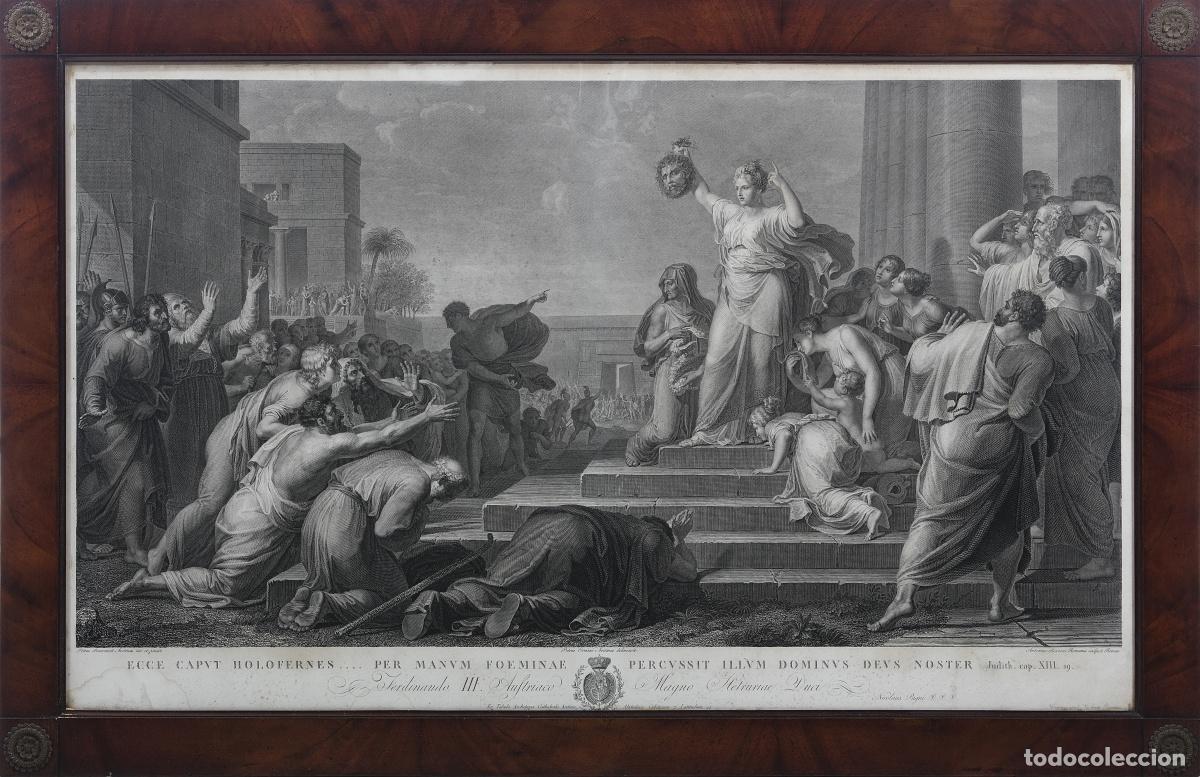 Otros Objetos de Arte: Grabado - 'El sacrificio de San Juan Bautista' - Siglo XIX