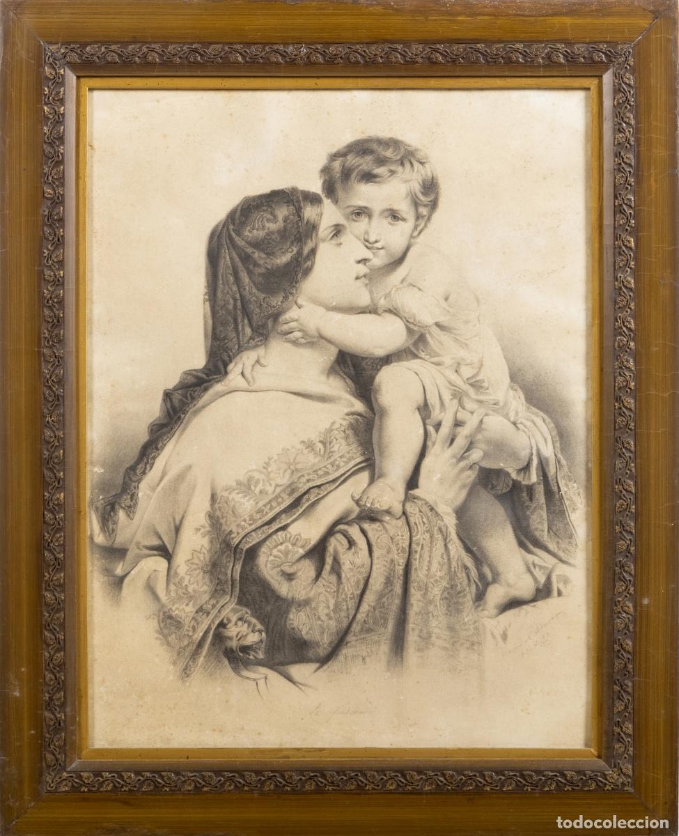 Other art objects: Grabado franc&eacute;s - 'Le pardon' - siglo XIX