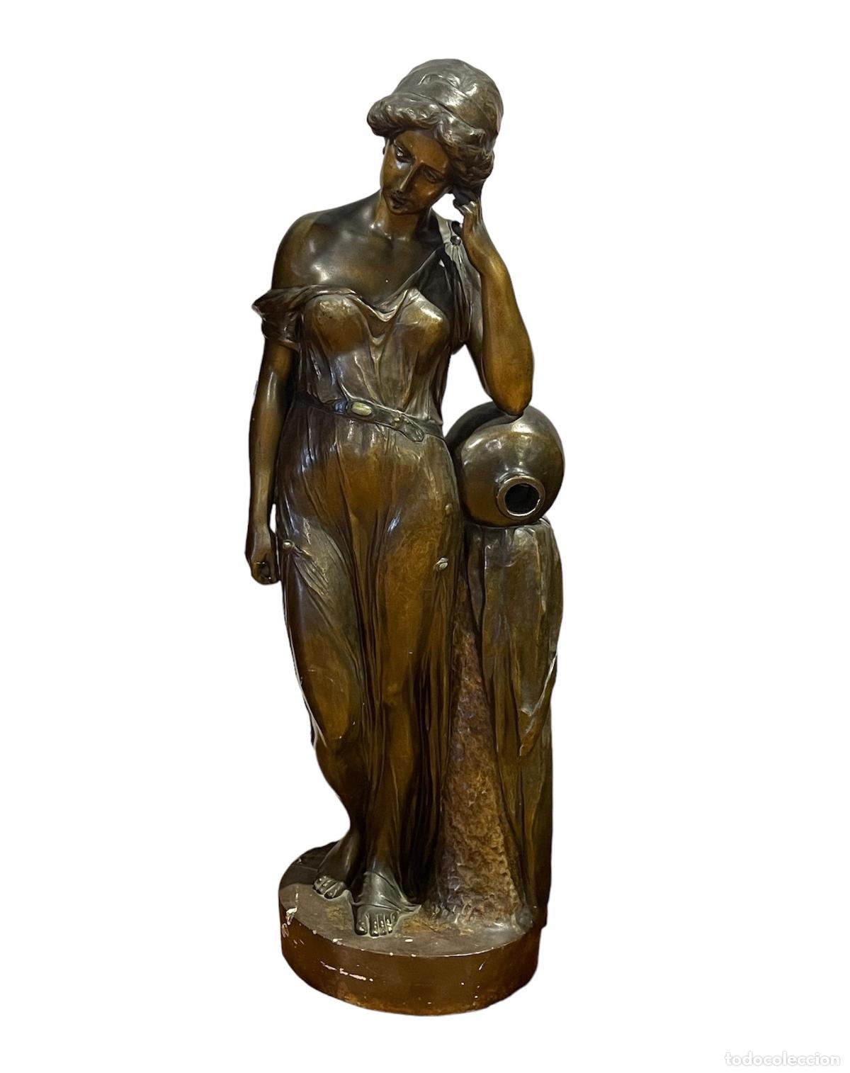 Andere Kunstgegenst&auml;nde: Escultura - Figura femenina con una jarra - Goldscheider