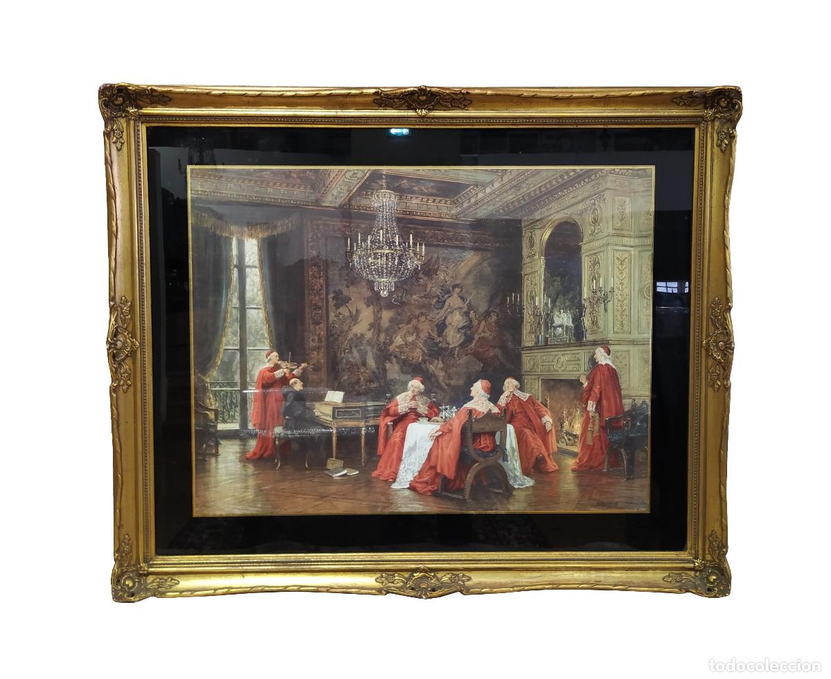 Otros objetos de arte: Grabado: La cena de los cardenales - Foto 1