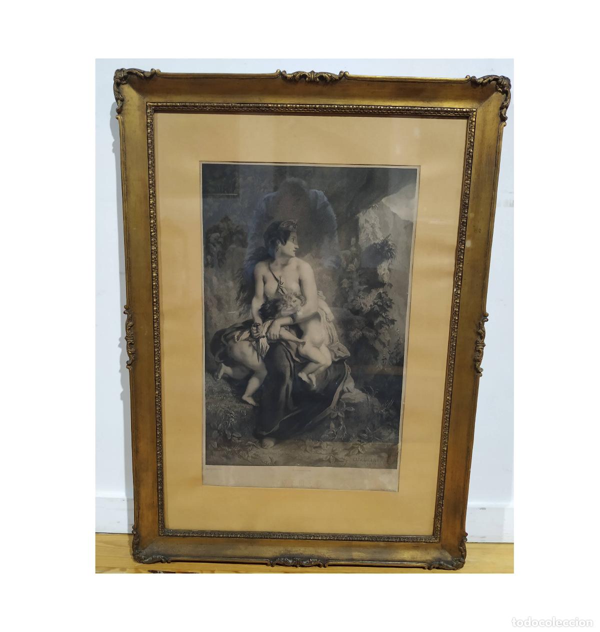 Arte: Grabado - Eug&egrave;ne Delacroix - 'Medea a punto de matar a sus hijos' (firmado)