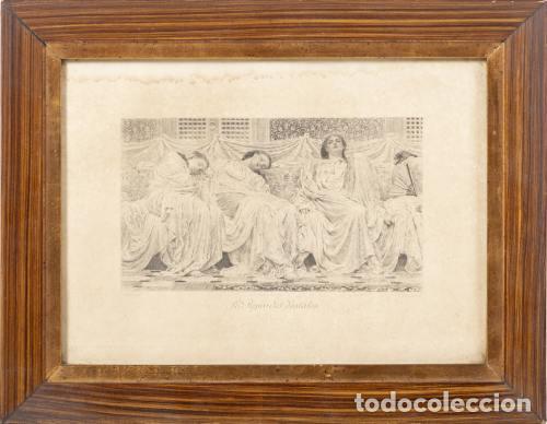 Arte: Grabado franc&eacute;s - Le repos des vestales - siglo XIX