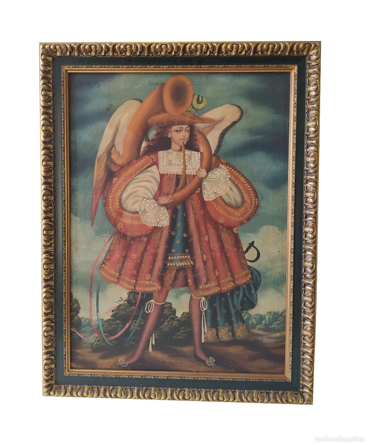 Art: Pintura - Arc&aacute;ngel - Escuela de Cusco