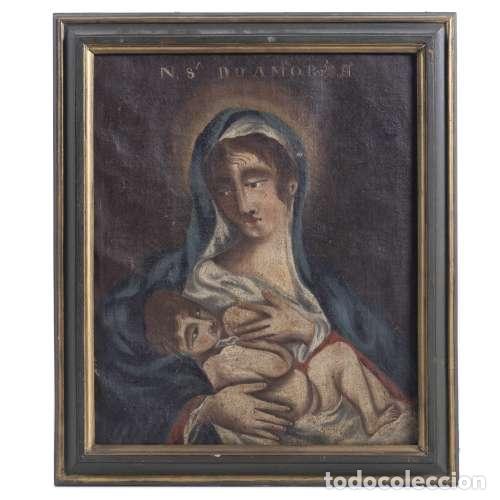 Otros Objetos de Arte: Pintura - 'Nuestra Se&ntilde;ora del Amor' - Escuela Europea - Siglo XIX
