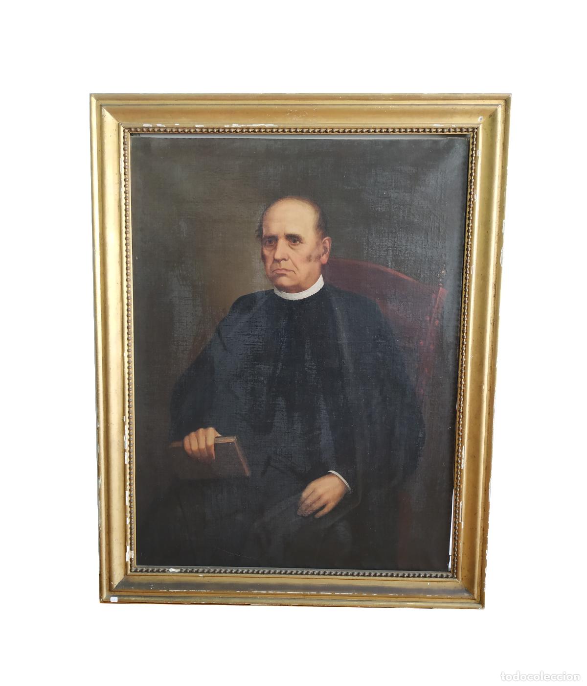 Other art objects: Pintura - Retrato de un cl&eacute;rigo - Siglo XIX