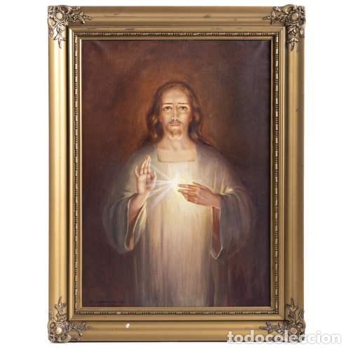 Otros objetos de arte: Pintura - Sagrado Coraz&oacute;n de Jes&uacute;s - Foto 1