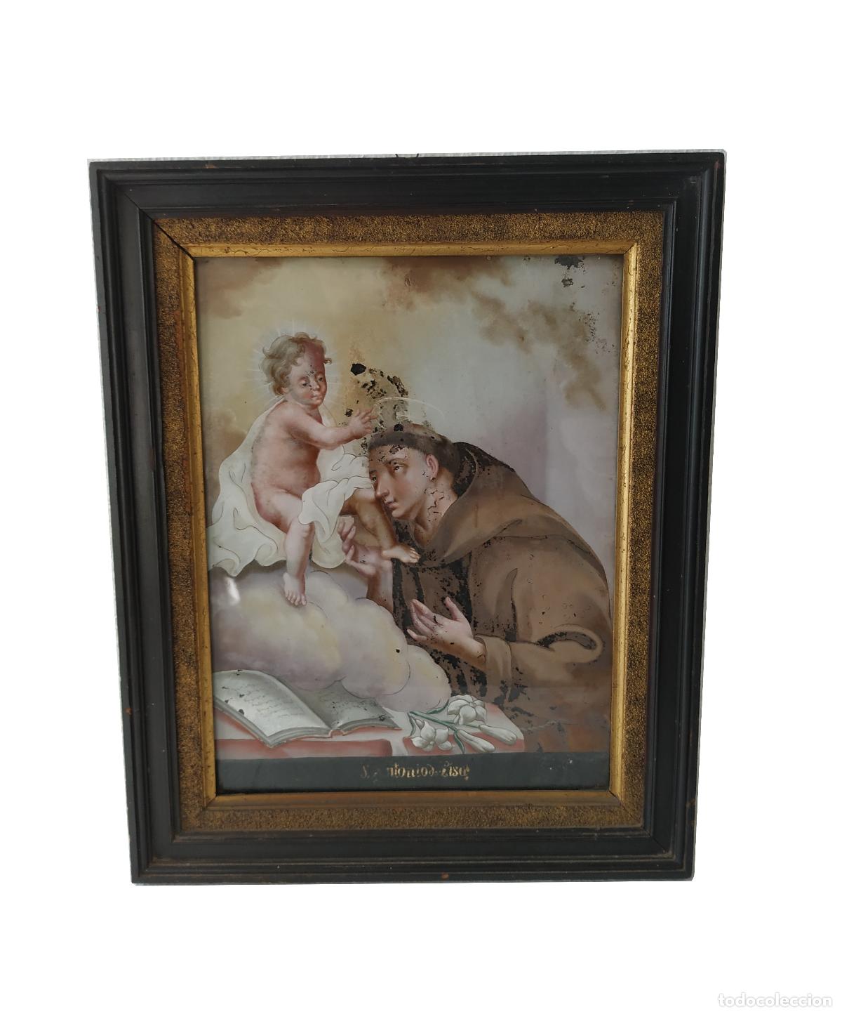 Art: Pintura - San Antonio con el Ni&ntilde;o Jes&uacute;s - Siglo XVIII