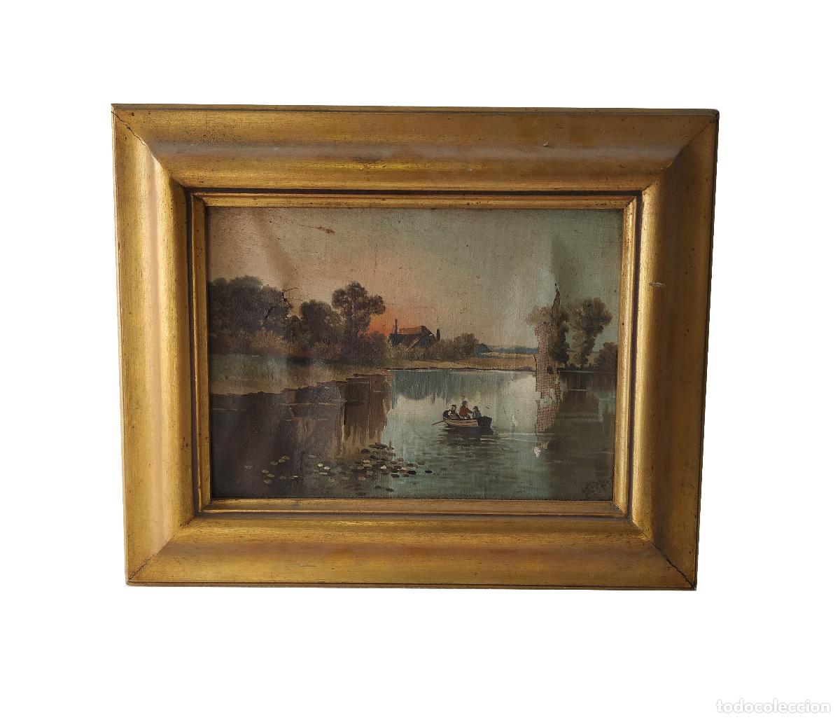 Andere Kunstgegenst&auml;nde: Pintura - Paisaje fluvial