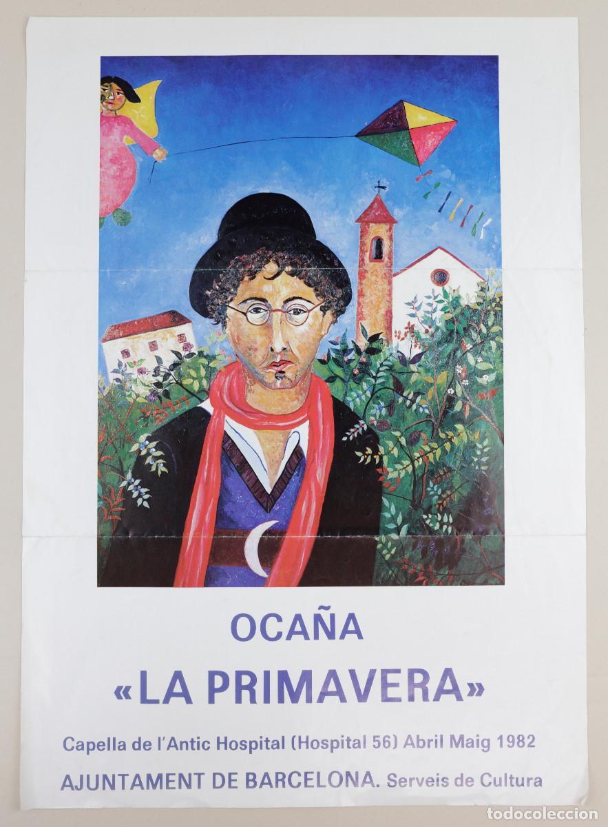 Andere Kunstgegenst&auml;nde: OCA&Ntilde;A - LA PRIMAVERA. CARTEL EXPOSICI&Oacute;N 1982. 34x48cm.