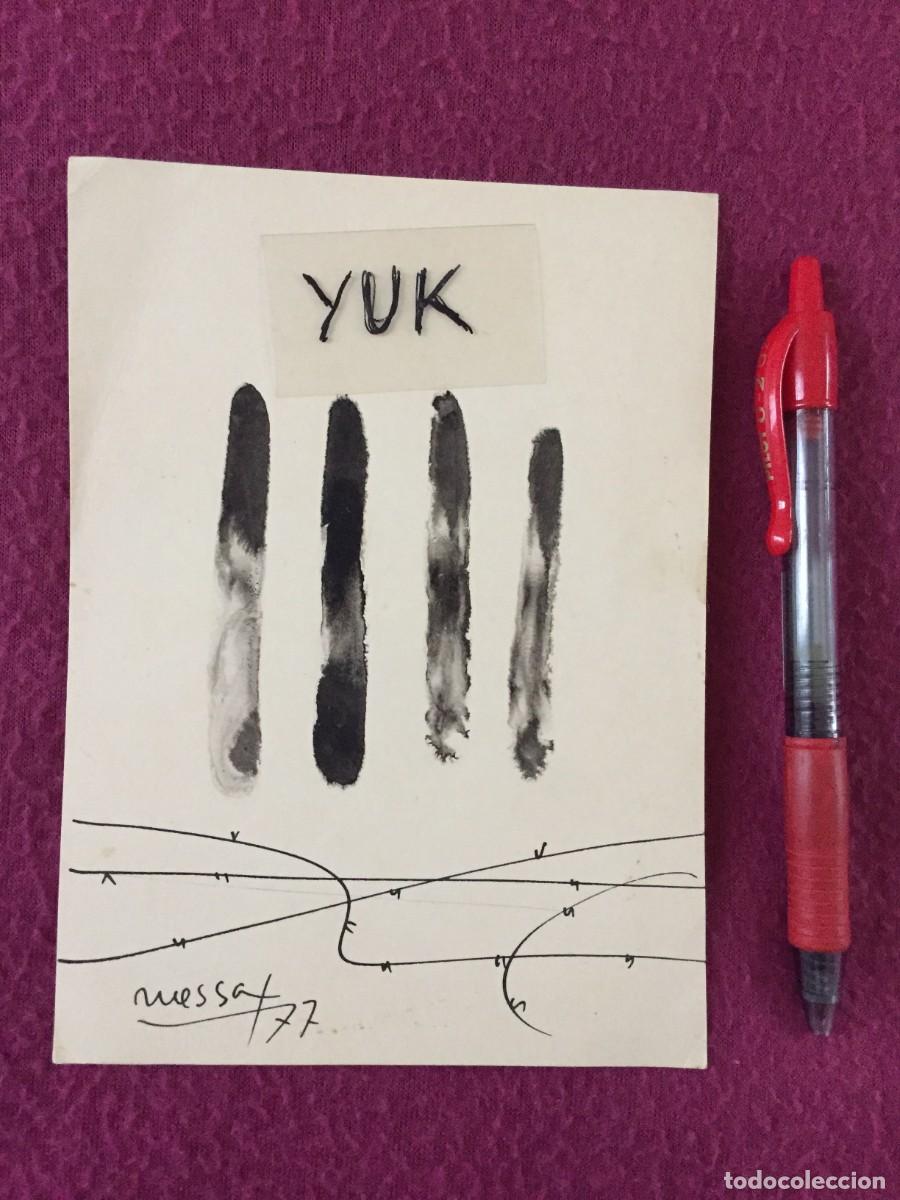 Otros Objetos de Arte: CURIOSA TARJETA ARTISTICA CON FIRMA MESSA 77 CON AUTOR A DESCUBRIR