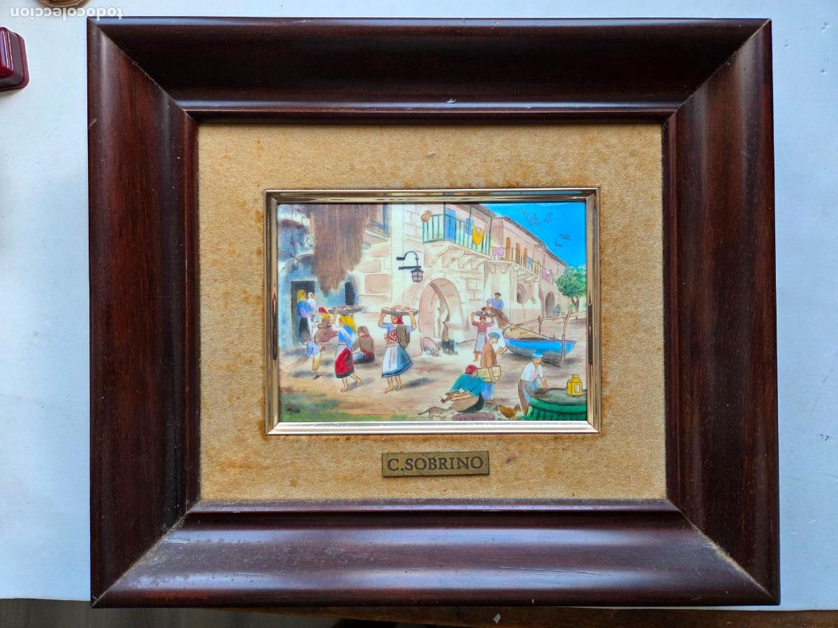 Other art objects: CARLOS SOBRINO BUHIGAS - ESMALTE LUIS VALLES - NUMERADO 400 EJEMPLARES PONTEVEDRA GALICIA