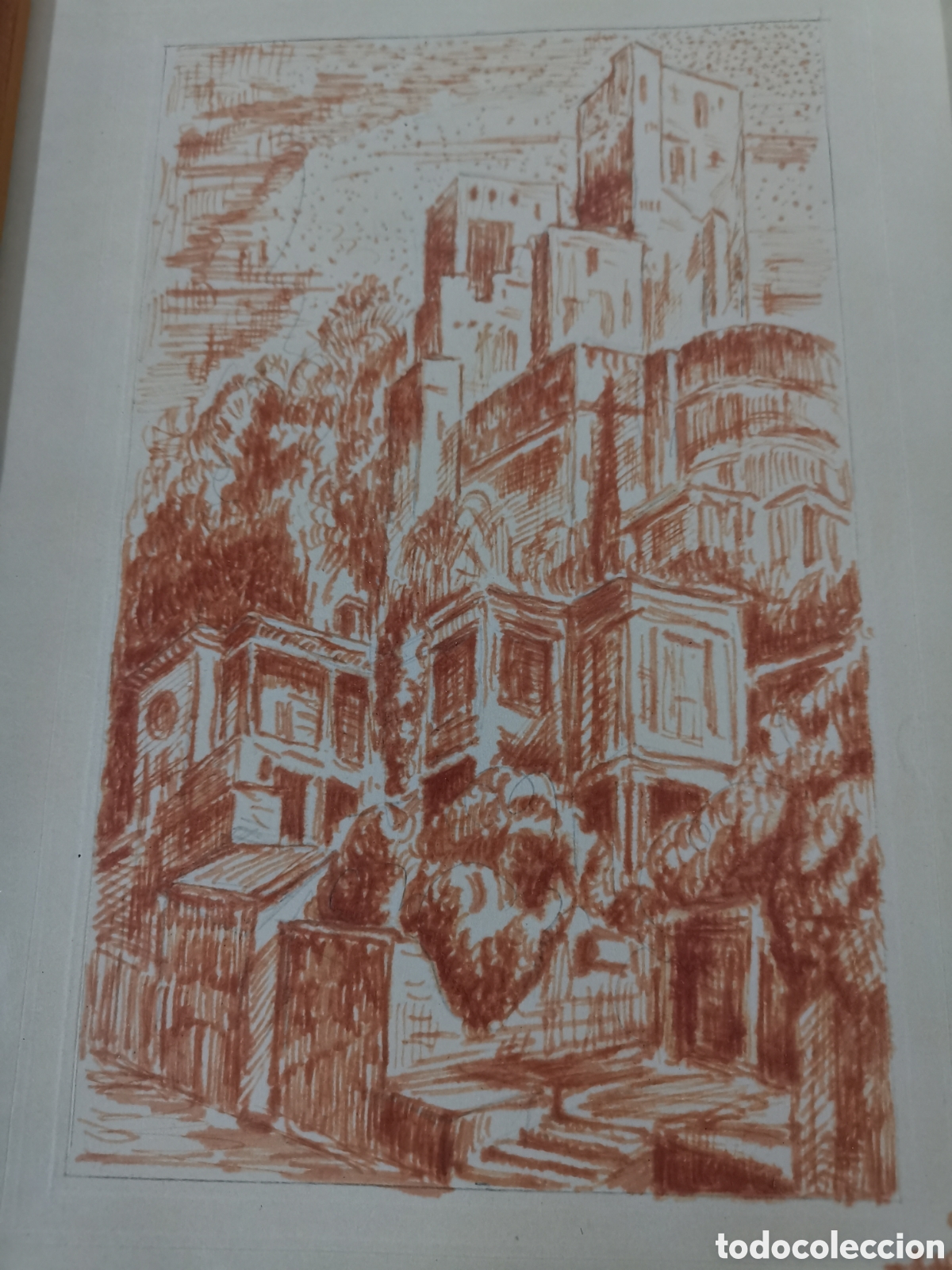 Otros Objetos de Arte: R&Eacute;PLICA EN TINTA DEL ARTISTA AP. AGUILERA, LAS TORRES BERMEJAS