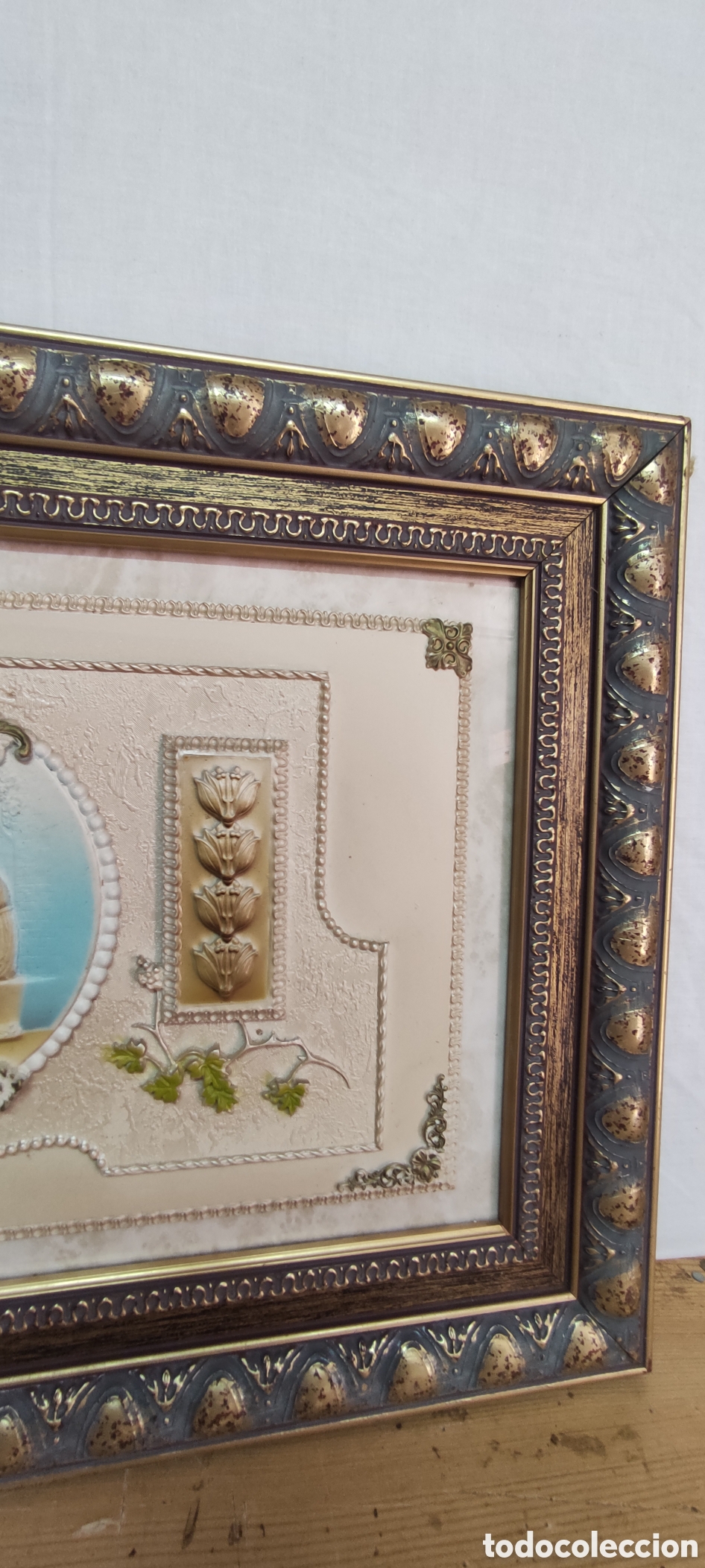Otros objetos de arte: Cuadro antiguo Marmolina - Foto 5