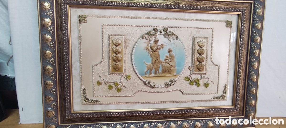 Otros objetos de arte: Cuadro antiguo Marmolina - Foto 6