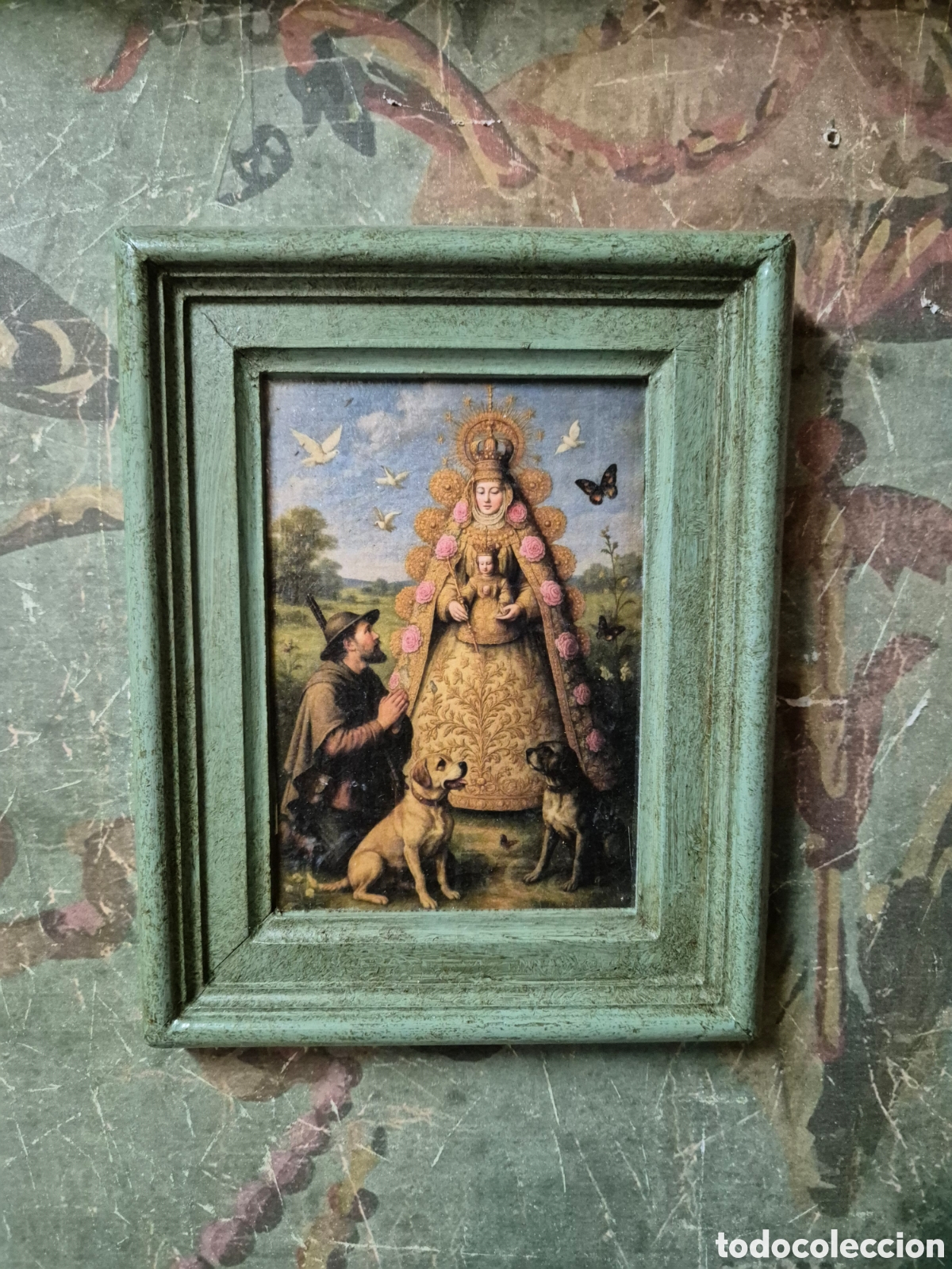 Otros objetos de arte: Cuadro l&aacute;mina de la virgen del rocio - Foto 1