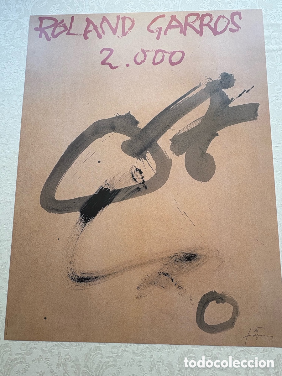 Otros Objetos de Arte: P&oacute;ster Roland Garros 2000 Antoni Tapies
