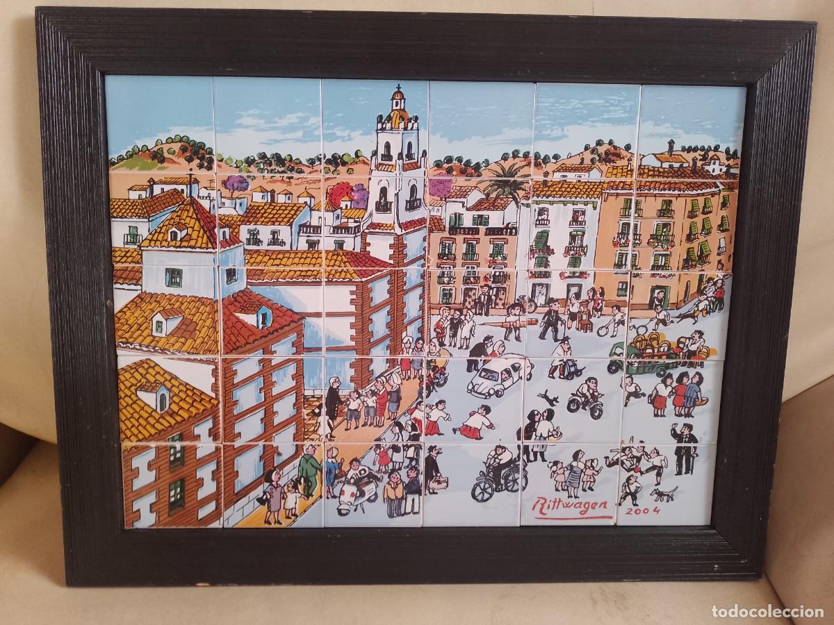 Otros objetos de arte: CUADRO EN CER&Aacute;MICA DE RITTWAGEN - Foto 1