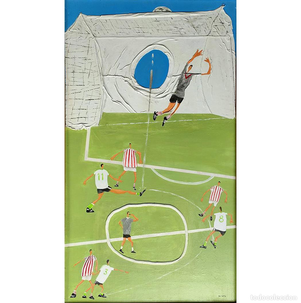 Otros Objetos de Arte: Rock and GOL futbol. Racing de Santander. 71 x 125 cm. Obra original de 1995, firmada