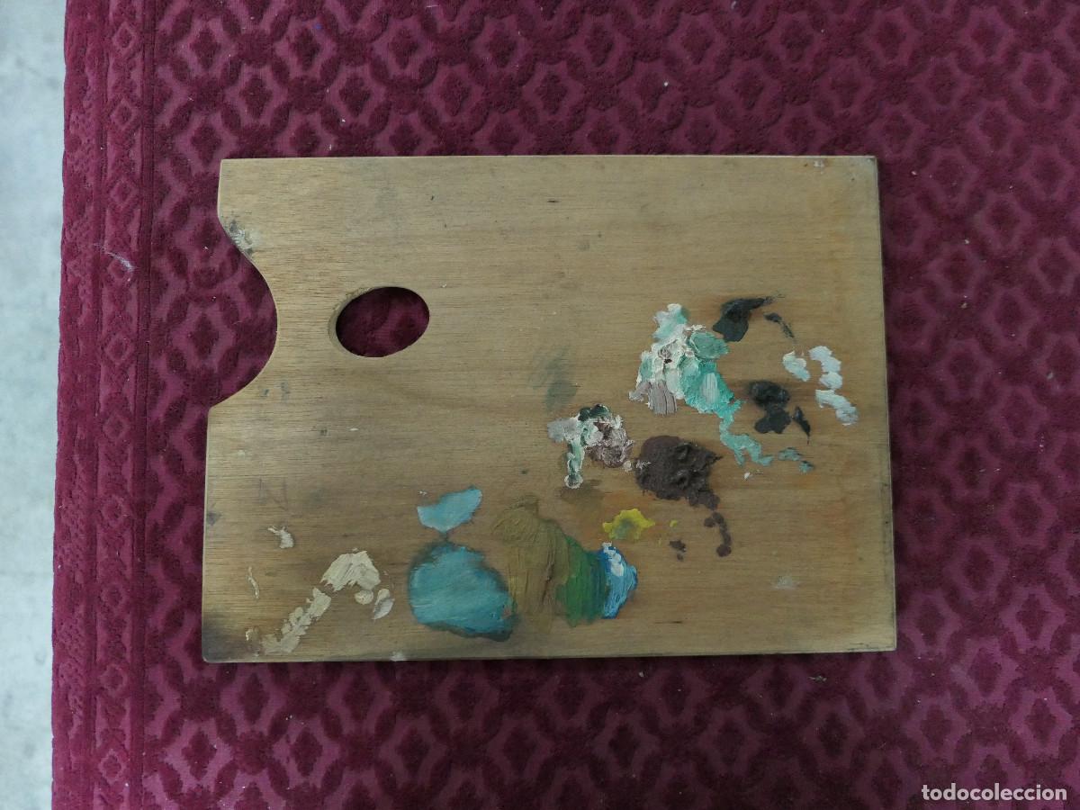 Otros Objetos de Arte: Antigua paleta de pintor