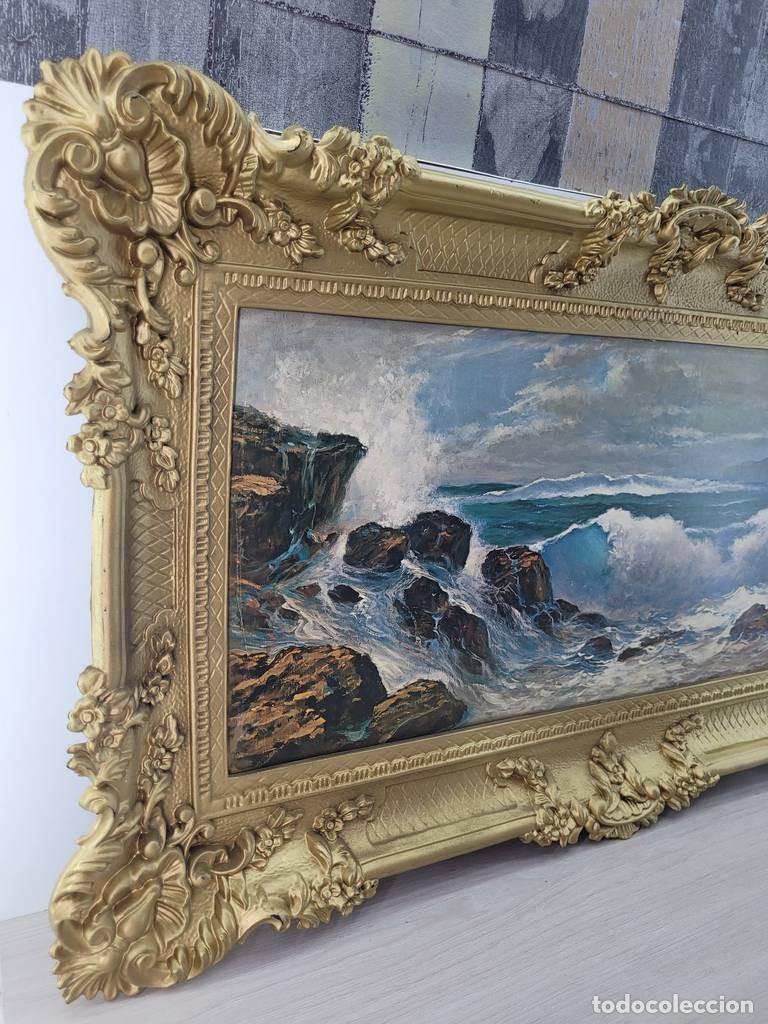 Otros objetos de arte: CUADRO OLEAJE EN COSTA ROCOSA - Foto 3