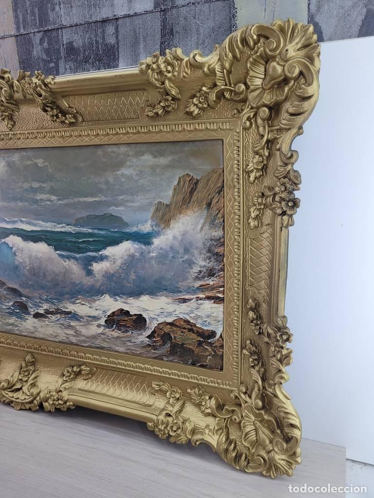 Otros objetos de arte: CUADRO OLEAJE EN COSTA ROCOSA - Foto 4