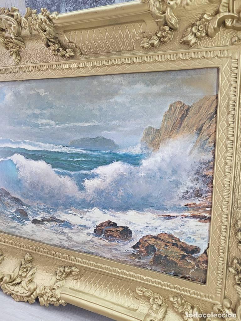 Otros objetos de arte: CUADRO OLEAJE EN COSTA ROCOSA - Foto 6