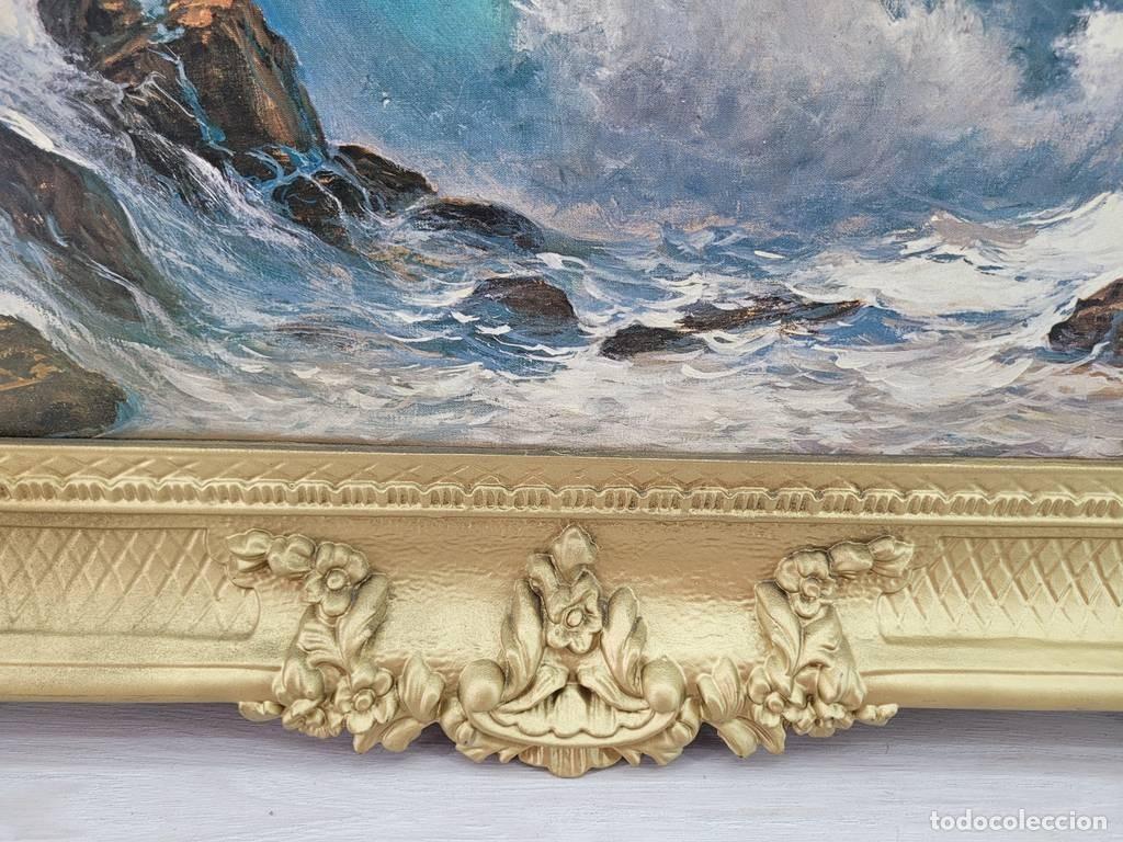 Otros objetos de arte: CUADRO OLEAJE EN COSTA ROCOSA - Foto 8