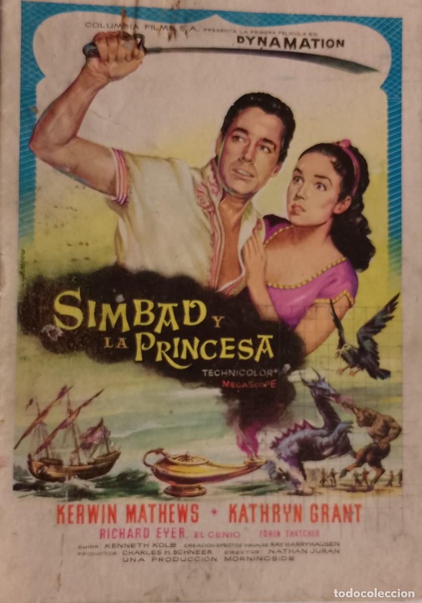 Otros Objetos de Arte: FOLLETO DE LA PELICULA SIMBAD Y LA PRINCESA