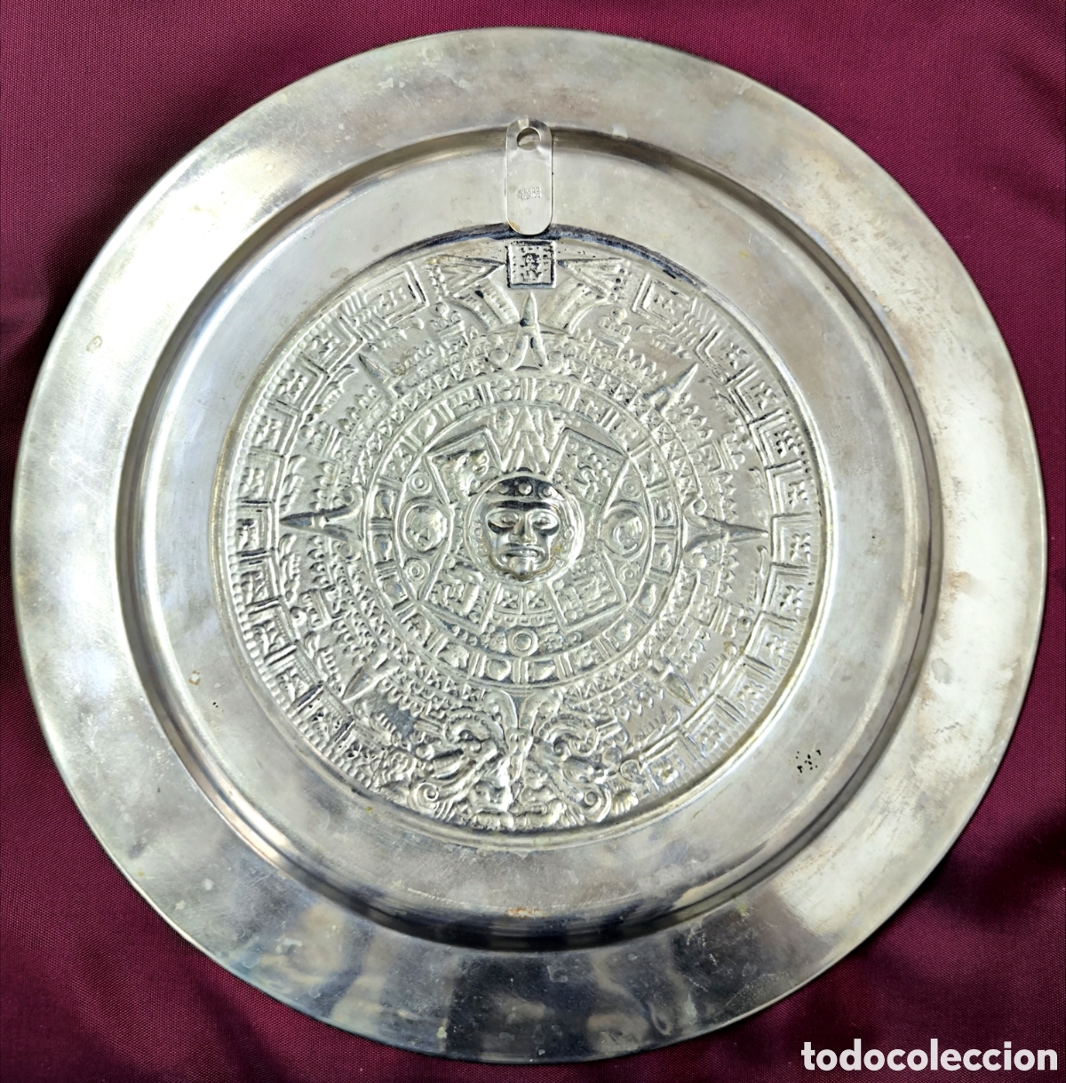 Otros objetos de arte: GRAN CALENDARIO AZTECA 28 cm. M&Eacute;XICO - Foto 3