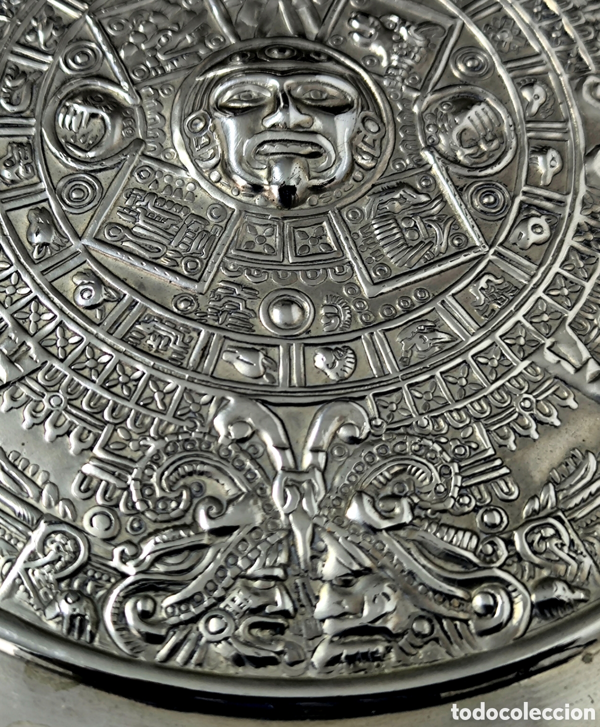 Otros objetos de arte: GRAN CALENDARIO AZTECA 28 cm. M&Eacute;XICO - Foto 6