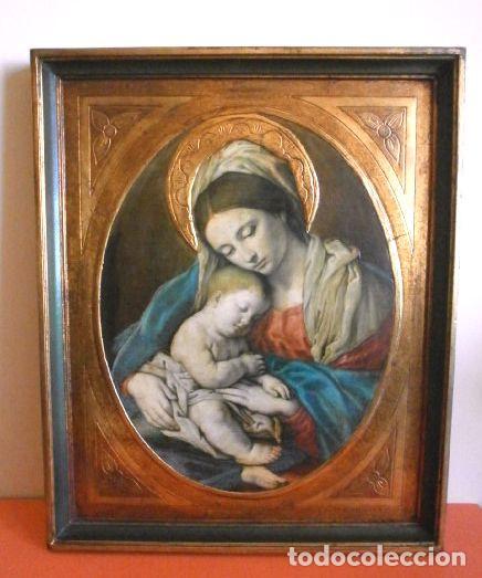 Andere Kunstgegenst&auml;nde: Precioso CUADRO VIRGEN - LAMINA BARNIZADA madera dorada - ROS&Eacute;S Barcel na (valorado en 150&euro;)