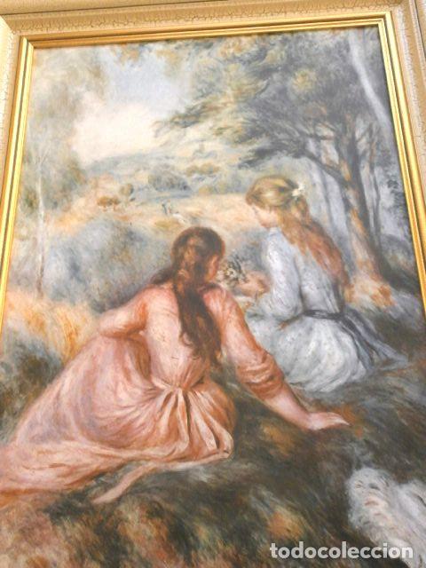 Otros objetos de arte: Cuadro decorativo Renoir sobre lienzo con marco de madera - 83 x 63 cm