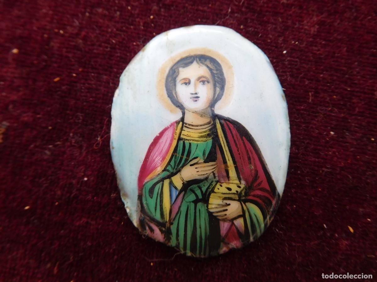 Otros objetos de arte: Esmalte antiguo de San Pantaleon - Foto 1