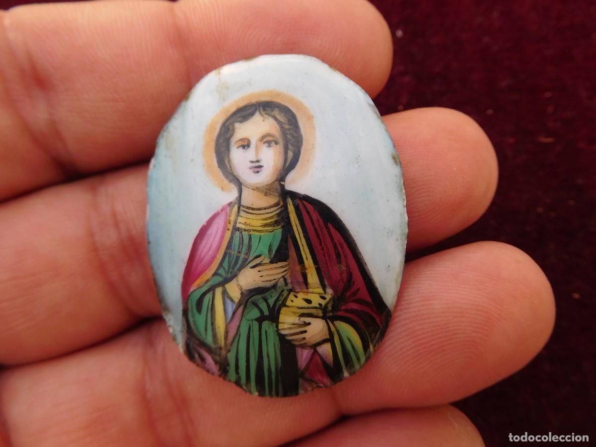 Otros objetos de arte: Esmalte antiguo de San Pantaleon - Foto 3