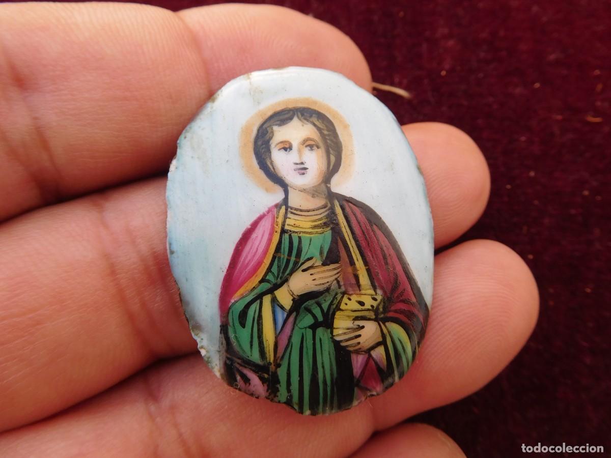 Otros objetos de arte: Esmalte antiguo de San Pantaleon - Foto 4