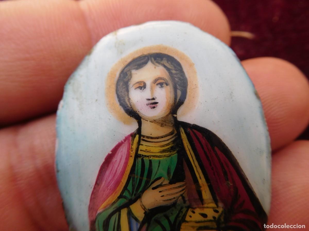 Otros objetos de arte: Esmalte antiguo de San Pantaleon - Foto 5