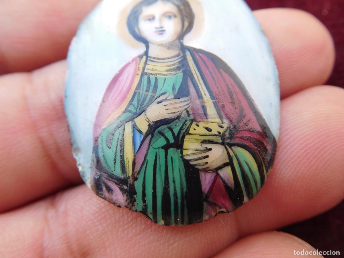 Otros objetos de arte: Esmalte antiguo de San Pantaleon - Foto 6